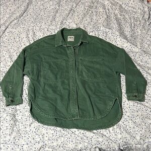ZARA Men's Demin Rounded Hem Button Down Overshirt